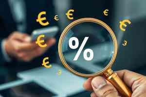 Lupe und Eurosymbole